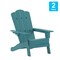 Flash Furniture Blue Adirondack Patio Chairs with Cupholder, 2PK 2-LE-HMP-1044-10-BL-GG - alternate 4